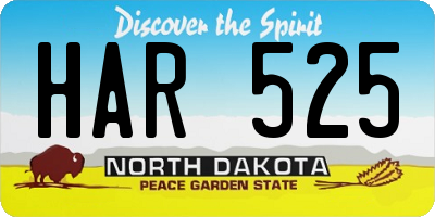 ND license plate HAR525