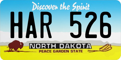 ND license plate HAR526