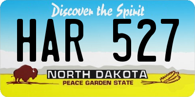ND license plate HAR527