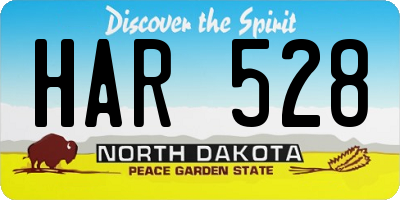 ND license plate HAR528