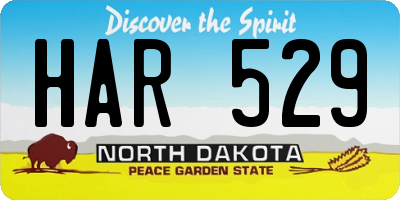 ND license plate HAR529