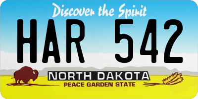 ND license plate HAR542