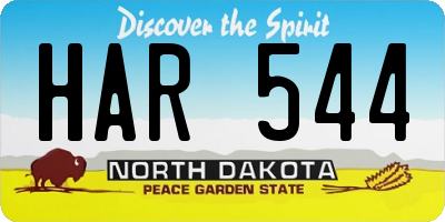 ND license plate HAR544