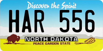 ND license plate HAR556