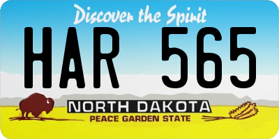 ND license plate HAR565