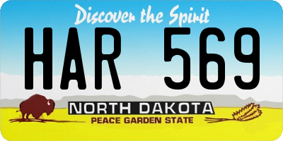 ND license plate HAR569