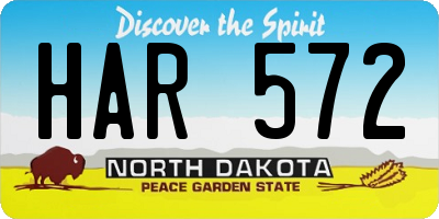 ND license plate HAR572