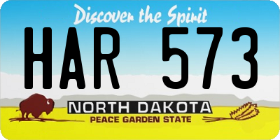 ND license plate HAR573
