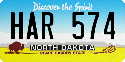 ND license plate HAR574
