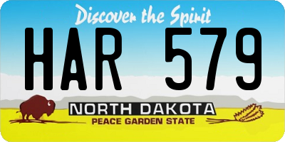 ND license plate HAR579