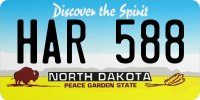 ND license plate HAR588