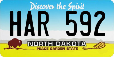 ND license plate HAR592