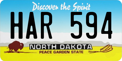 ND license plate HAR594