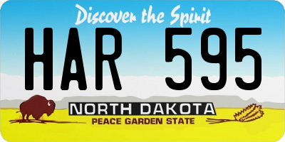 ND license plate HAR595