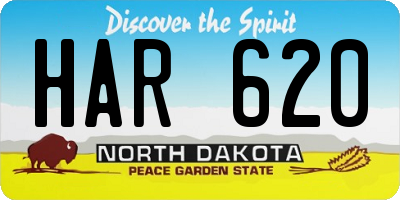ND license plate HAR620