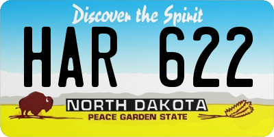 ND license plate HAR622