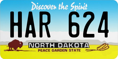 ND license plate HAR624