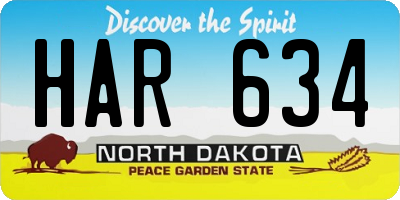 ND license plate HAR634