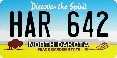 ND license plate HAR642