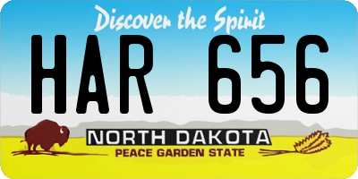 ND license plate HAR656