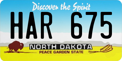 ND license plate HAR675
