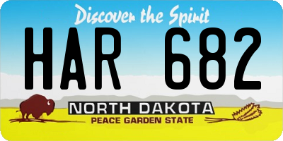 ND license plate HAR682