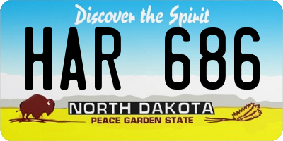 ND license plate HAR686
