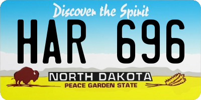 ND license plate HAR696