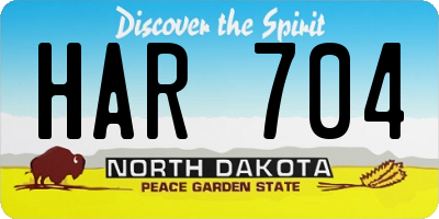 ND license plate HAR704