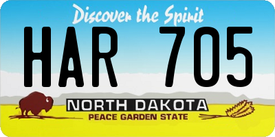 ND license plate HAR705
