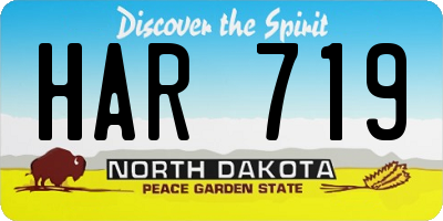 ND license plate HAR719