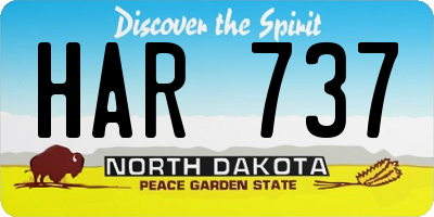 ND license plate HAR737