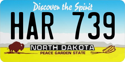 ND license plate HAR739