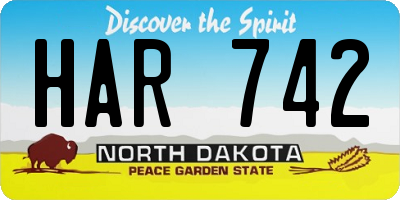 ND license plate HAR742