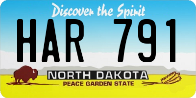 ND license plate HAR791