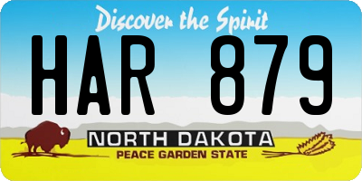ND license plate HAR879