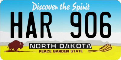 ND license plate HAR906