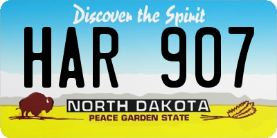ND license plate HAR907