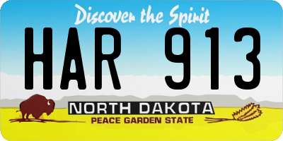 ND license plate HAR913