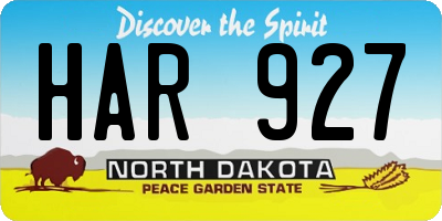 ND license plate HAR927