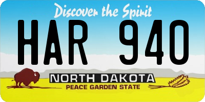 ND license plate HAR940
