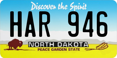 ND license plate HAR946