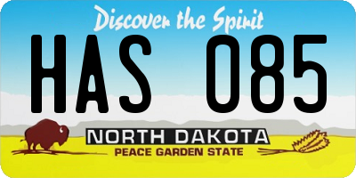 ND license plate HAS085