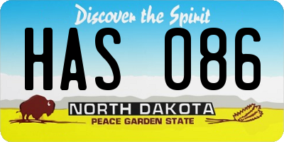 ND license plate HAS086