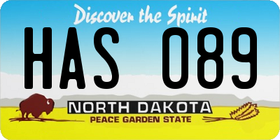 ND license plate HAS089