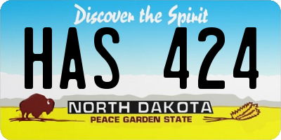 ND license plate HAS424