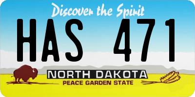 ND license plate HAS471