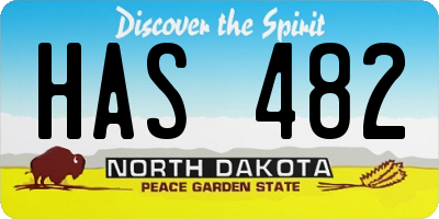 ND license plate HAS482