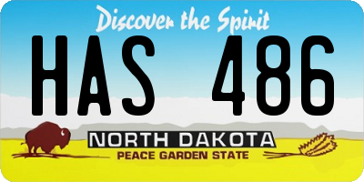 ND license plate HAS486