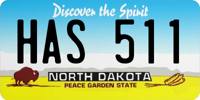 ND license plate HAS511